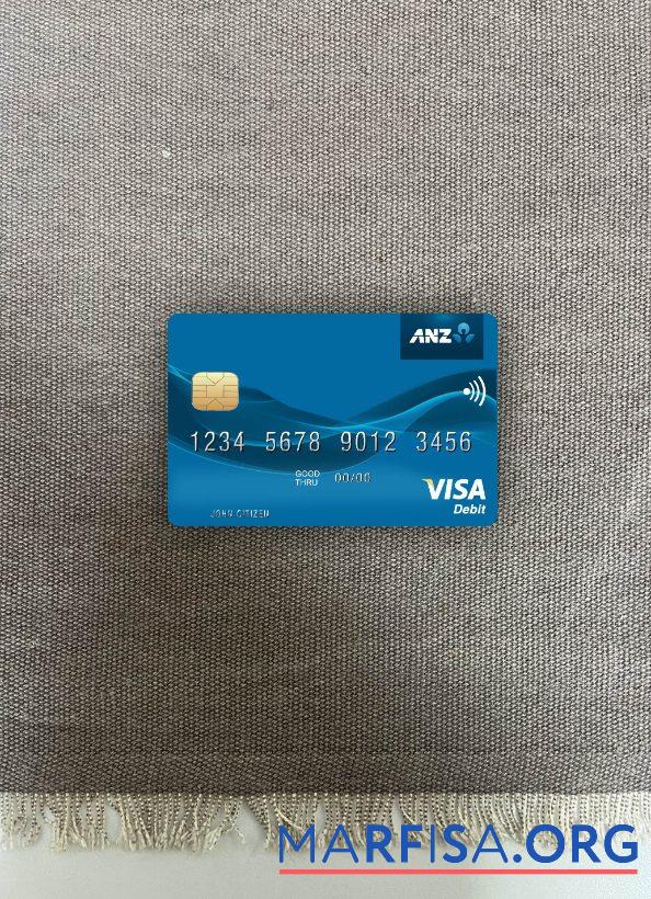 Blank Kiribati ANZ Bank visa debit card photolook front example
